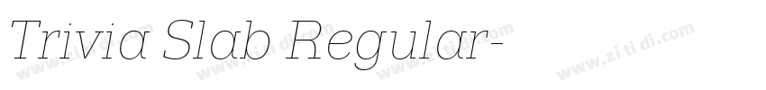 Trivia Slab Regular字体转换